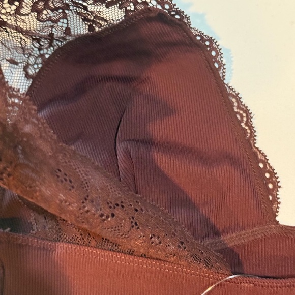 Free People Intimately Power Play Lace Trimmed Camisole in Cocoa - Picture 6 of 11